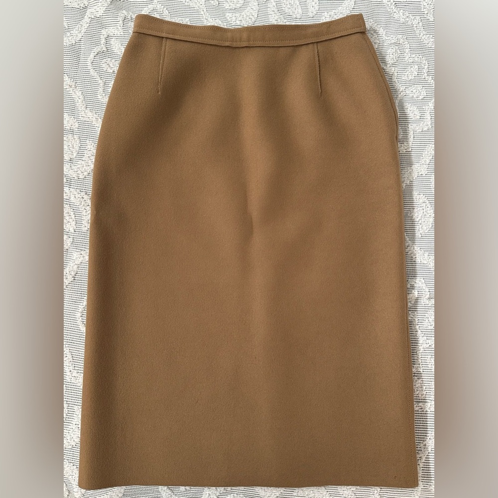 Prada Tan Midi Pencil Skirt